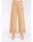 Lena Suede Wide Leg Pants