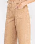 Lena Suede Wide Leg Pants