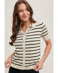 Caroline Striped Knit Top