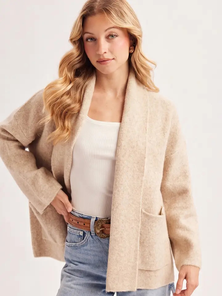 April Oversized Open Cardigan