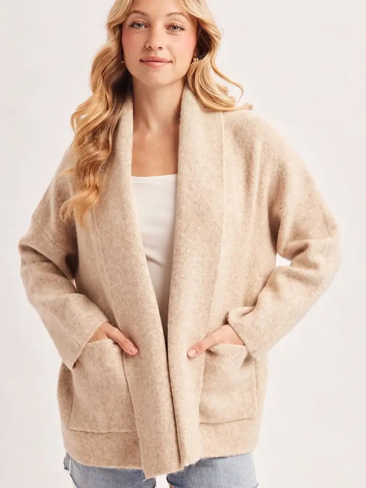 April Oversized Open Cardigan