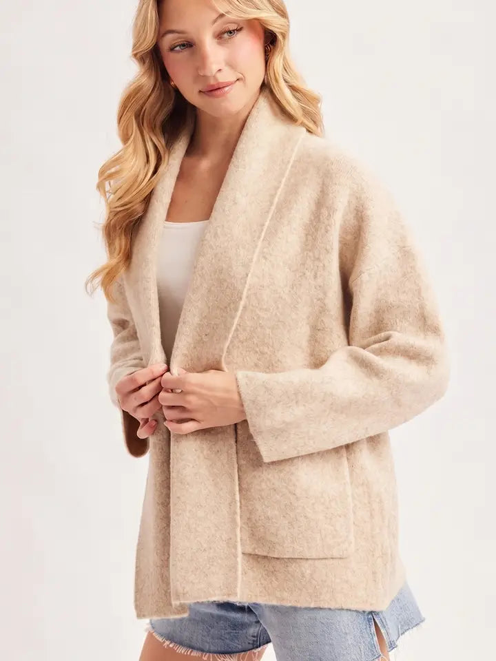 April Oversized Open Cardigan