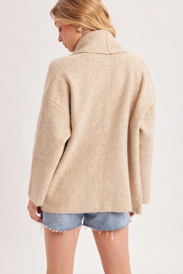 April Oversized Open Cardigan