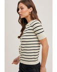 Caroline Striped Knit Top