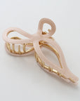 Metal Bow Claw Clip - Champagne