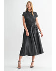 Tori Satin Midi Dress