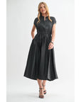 Tori Satin Midi Dress