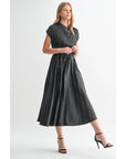 Tori Satin Midi Dress