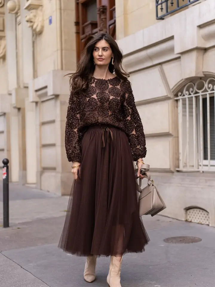 Lila Long Tulle Skirt
