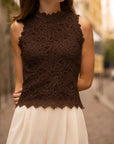 Serena Sleeveless Lace Top