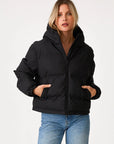 Long Sleeve Zip-Up Hooded Puffer Jacket