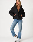 Long Sleeve Zip-Up Hooded Puffer Jacket