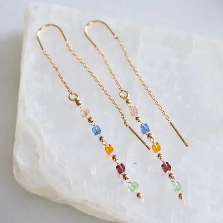 Capri Beaded Threader Earrings