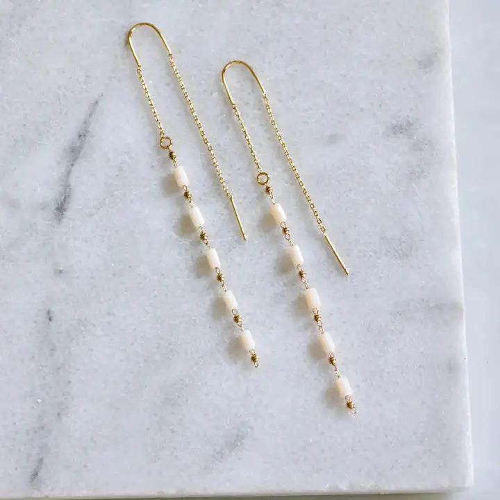 Cora Beaded Threaded Earring