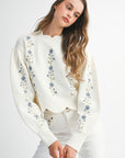 Romi Floral Embroidered Sweater