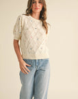Marsella Knit Sweater with Floral Embroidery