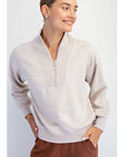 Camille Modal Stripe V-Neck Pullover