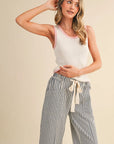Penny Picot Trim Ribbed Knit Tank