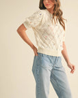 Marsella Knit Sweater with Floral Embroidery