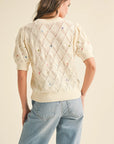 Marsella Knit Sweater with Floral Embroidery