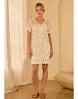 Violette Crochet Mini Dress