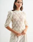 Louise Crochet Knit Top