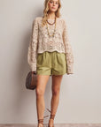 Claire Crochet Lace Long Sleeve Top