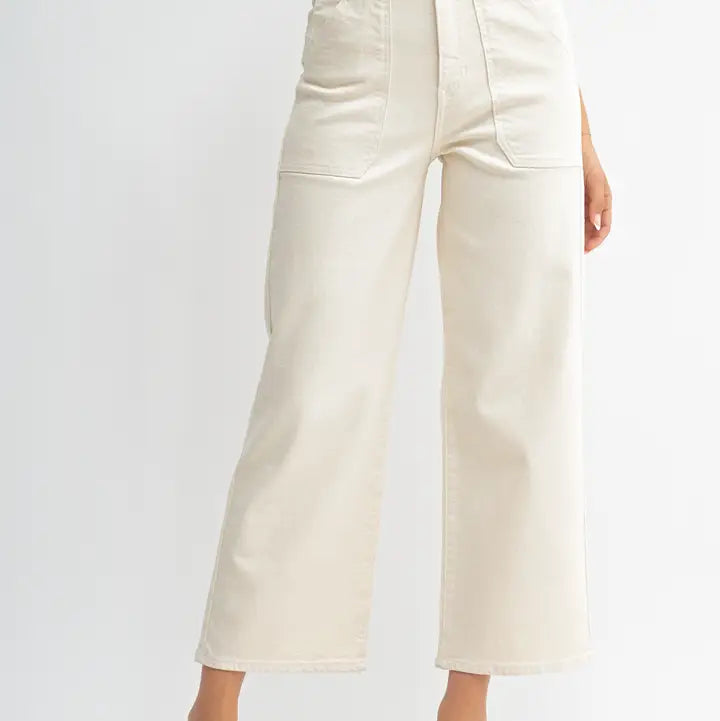 Cargo Pocket Wide Leg Denim