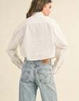 Jill Cropped Button Down Shirt