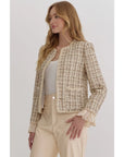 Dani Cropped Tweed Blazer