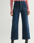 Patch Pocket Wide Leg Denim