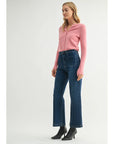 Patch Pocket Wide Leg Denim