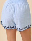 Delilah Scallop Hem Shorts