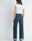 Cuffed Palazzo Denim