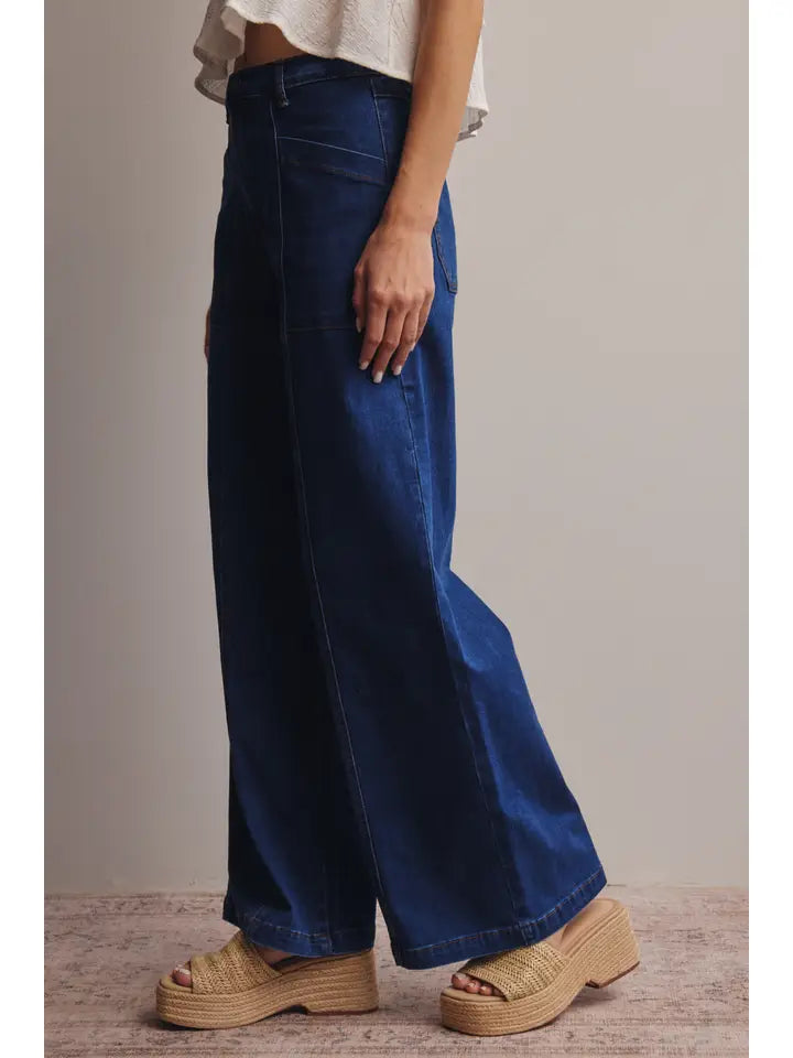 Aria High Rise Wide-Leg Denim