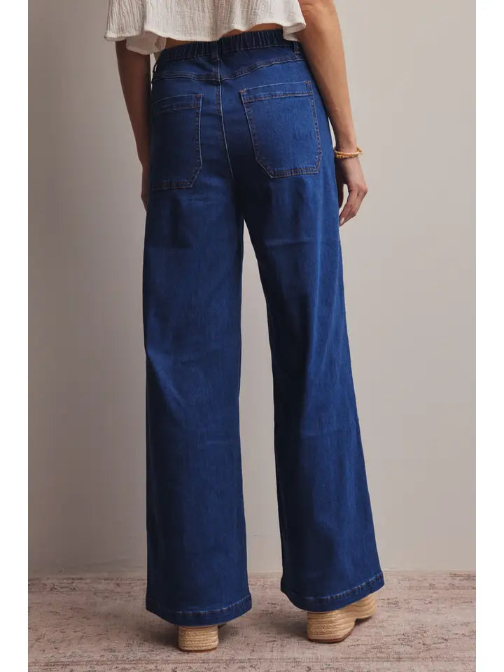 Aria High Rise Wide-Leg Denim