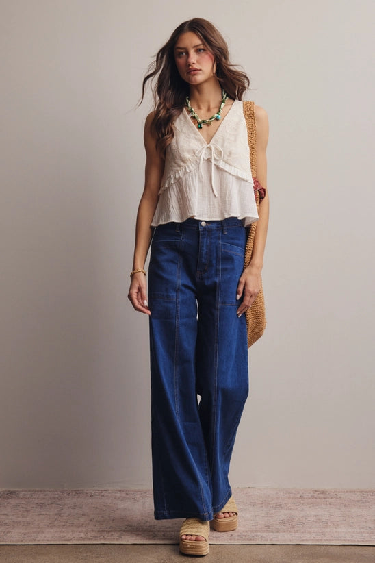 Aria High Rise Wide-Leg Denim
