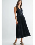 Josie Dark Denim V-Neck Dress