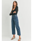 Utility Wide Leg Denim - Dark Wash