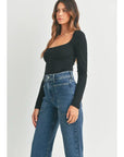 Utility Wide Leg Denim - Dark Wash