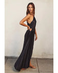 Laney Asymmetrical Pleated Maxi Dress