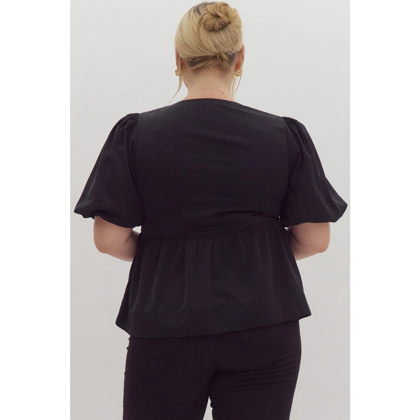 Camille Peplum Top- Plus Size