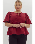 Camille Peplum Top- Plus Size