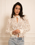 Leilani Jewel Button Lace Blouse