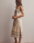 Eloise Embroidered Detail Midi Dress