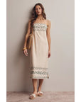 Eloise Embroidered Detail Midi Dress