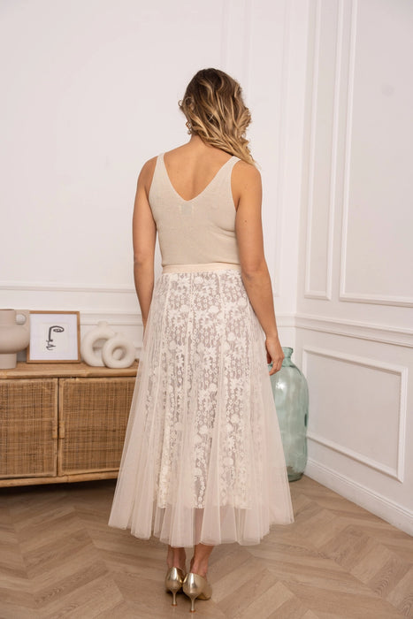 Eliza Lace and Tulle Skirt