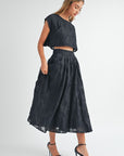 Evie Crop Top and Midi Skirt Set