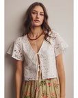 Kaia Eyelet Tie Top