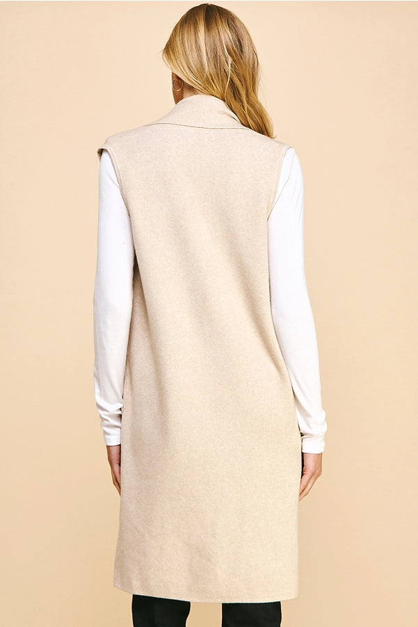 Faye Sleeveless Open Knit Cardigan